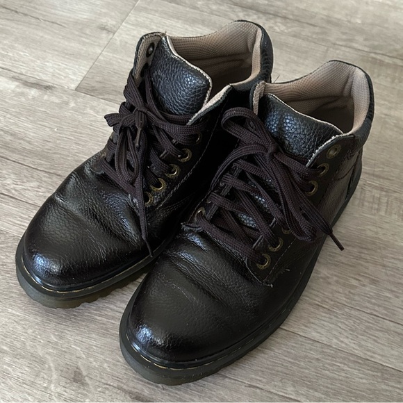 Dr. Martens Harrisfield Leather Boots Dark Brown Men’s Size 8 - Picture 1 of 10